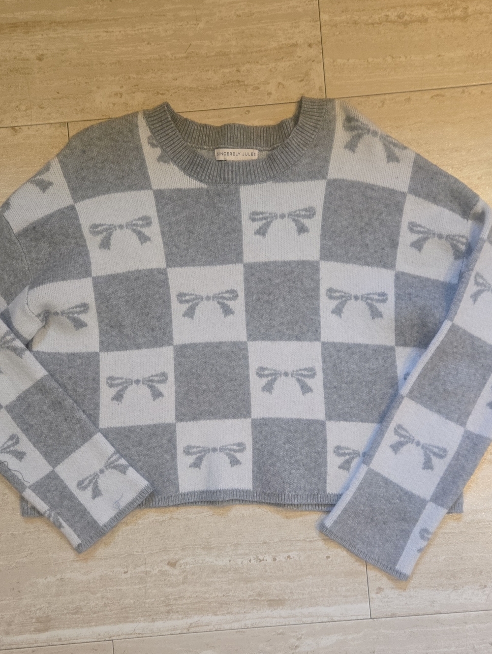 Sincerely Jules Gray Bow Sweater